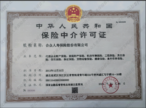 保险中介许可证